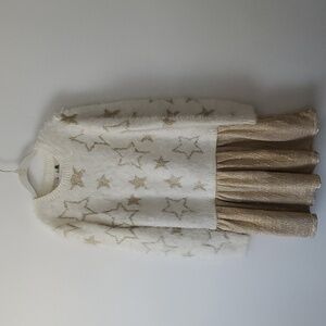 3Pommes Girl's Two-in-one Look Shug Knit Dress, Size 9/10 yrs